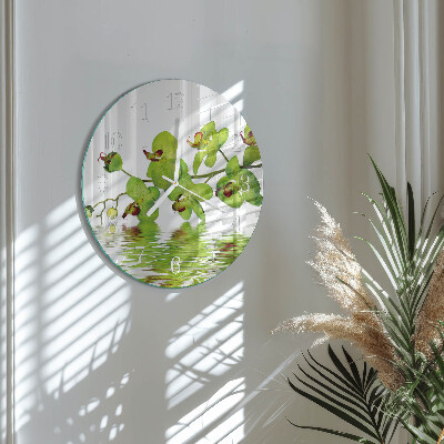Round wall clock Orchid