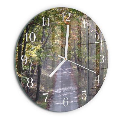 Round wall clock Forest Path