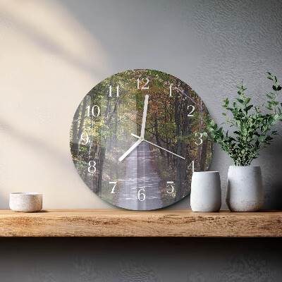 Round wall clock Forest Path
