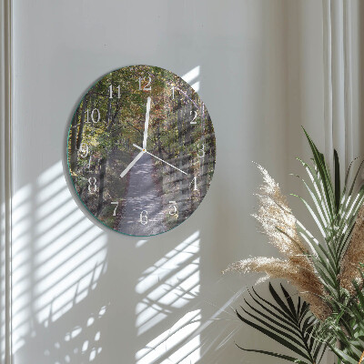 Round wall clock Forest Path