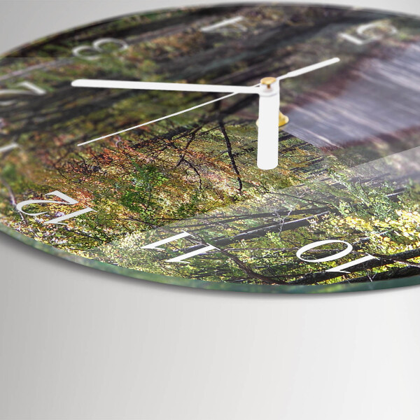 Round wall clock Forest Path