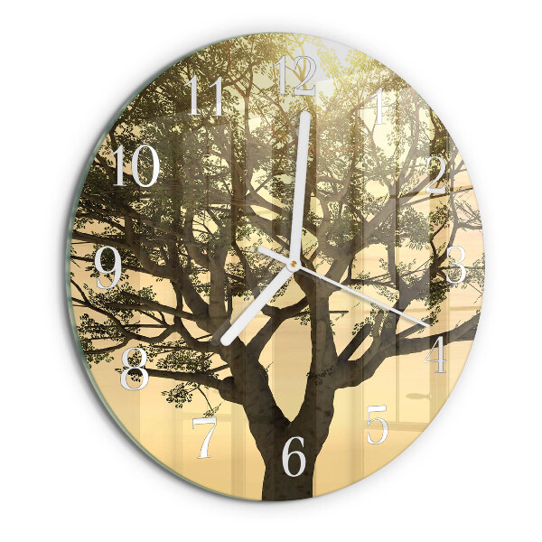 Round wall clock Tree