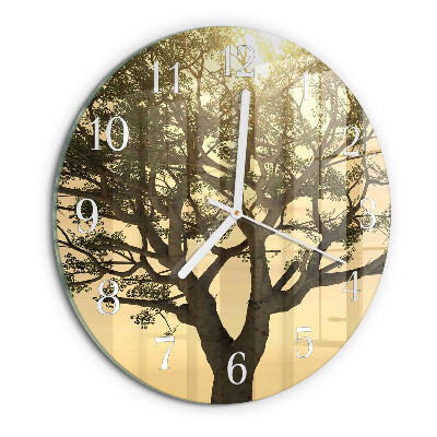 Round wall clock Tree