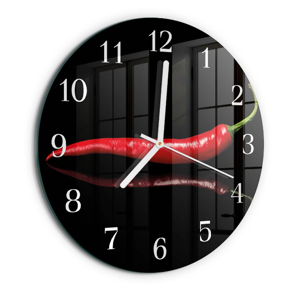 Round wall clock Chili pepper
