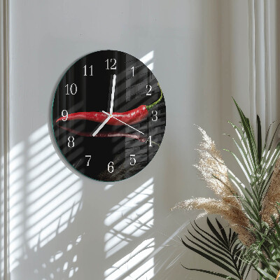 Round wall clock Chili pepper
