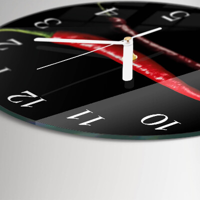 Round wall clock Chili pepper