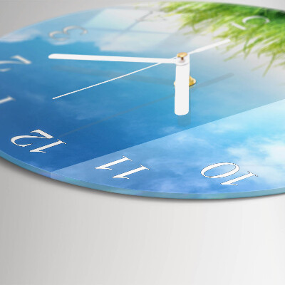 Round wall clock Grass
