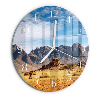 Round wall clock Mountains