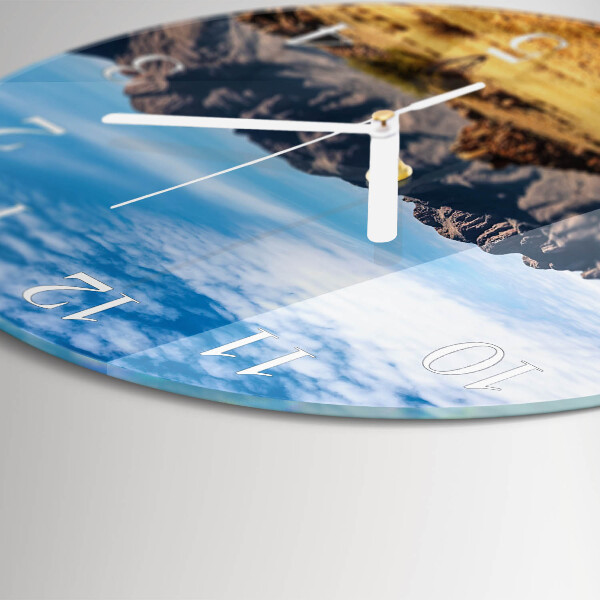 Round wall clock Mountains