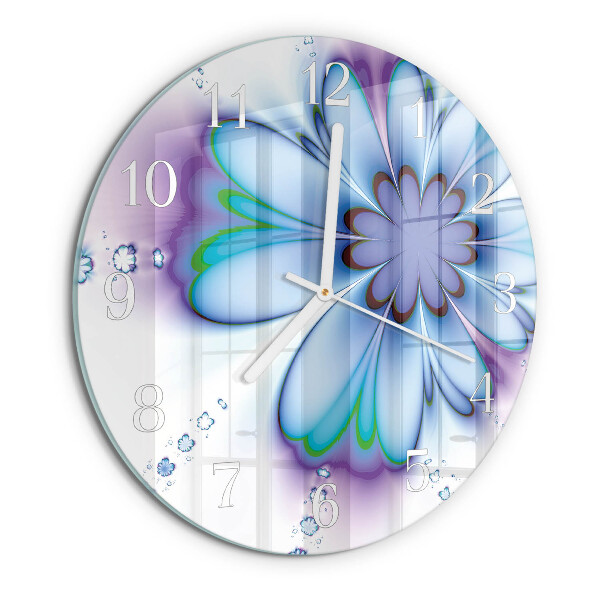 Round wall clock Flower