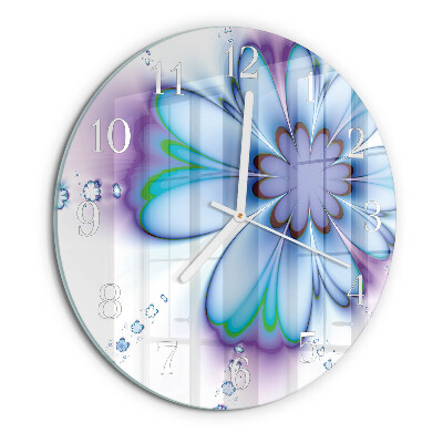 Round wall clock Flower