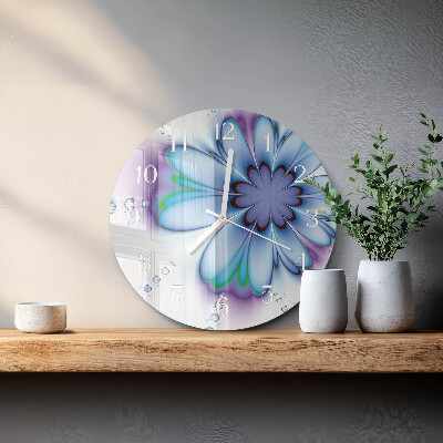 Round wall clock Flower