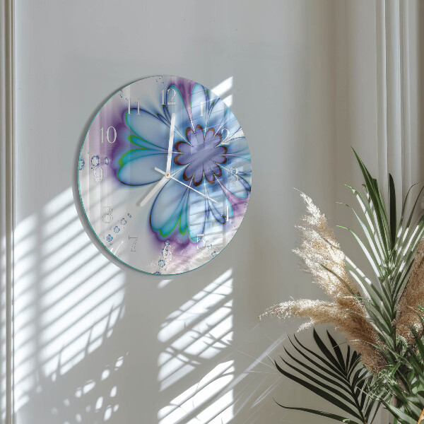 Round wall clock Flower