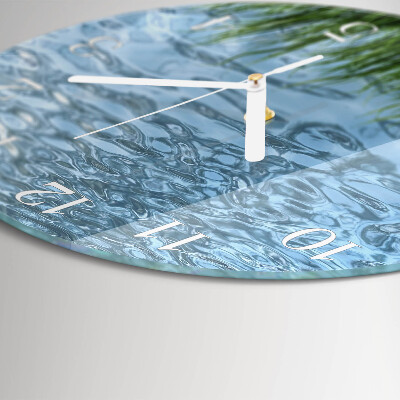 Round wall clock Grass Water