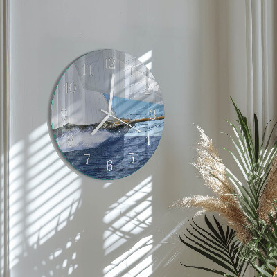 Round wall clock Sailboat