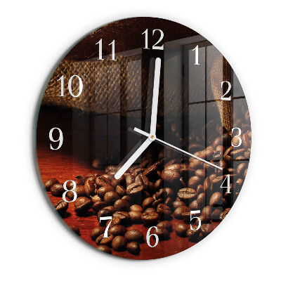 Round wall clock Coffee Beans