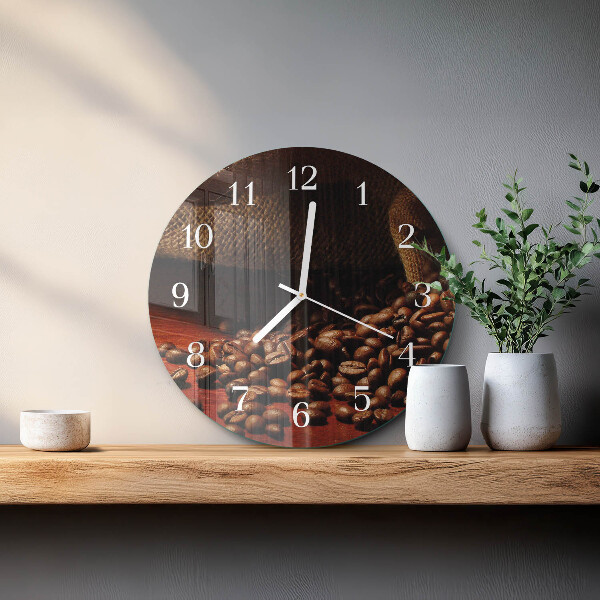 Round wall clock Coffee Beans