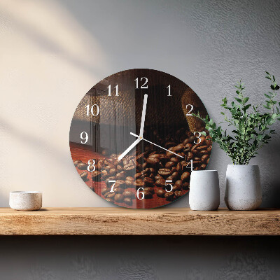 Round wall clock Coffee Beans