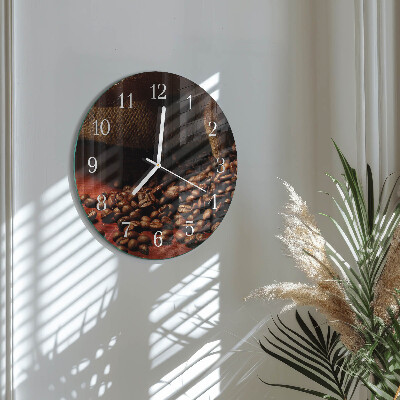 Round wall clock Coffee Beans