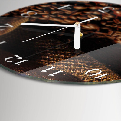 Round wall clock Coffee Beans