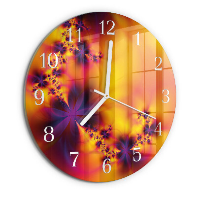 Round wall clock Flowers