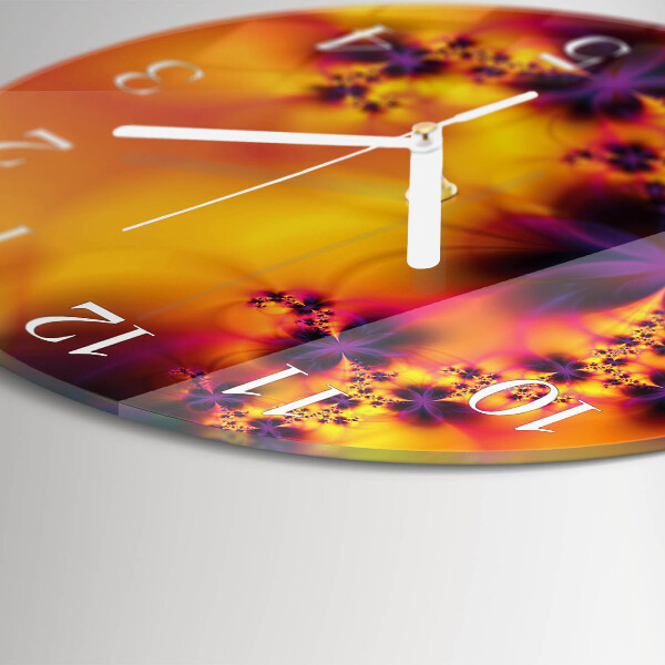 Round wall clock Flowers