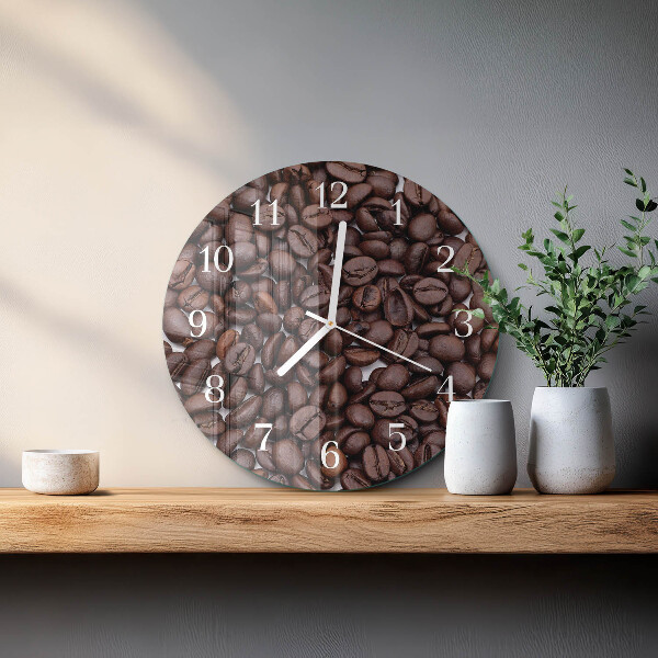 Round wall clock Coffee Beans