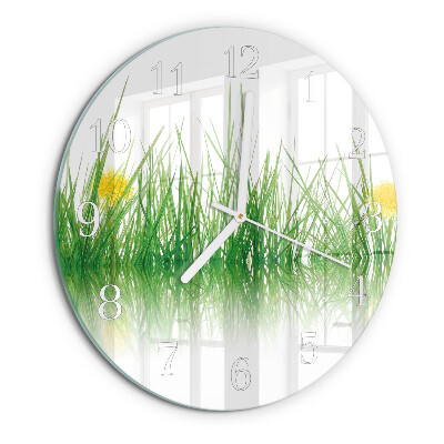 Round wall clock Grass