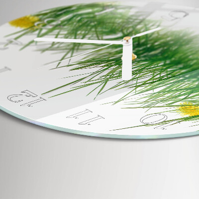 Round wall clock Grass