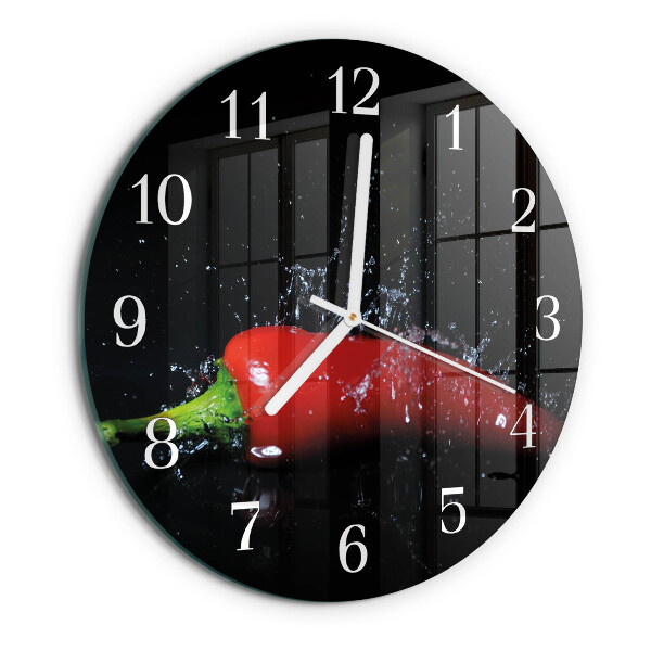 Round wall clock Chili peppers