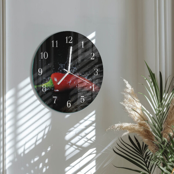 Round wall clock Chili peppers