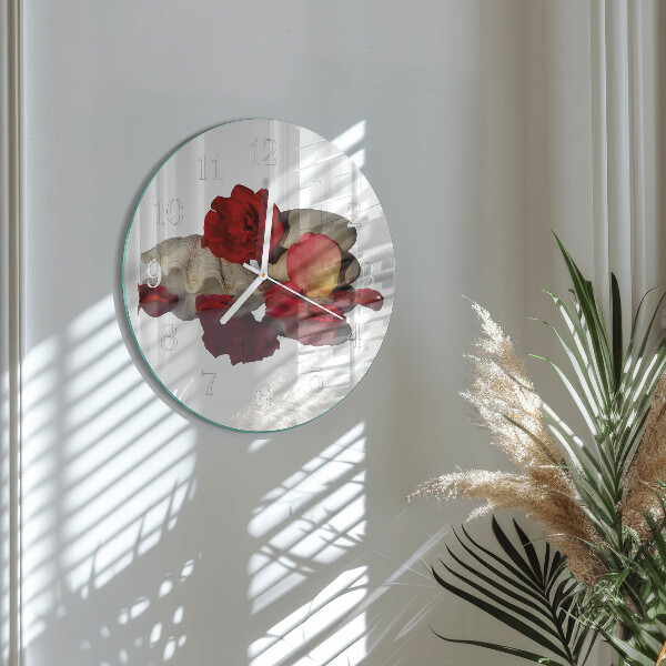 Round wall clock Rose Bowl