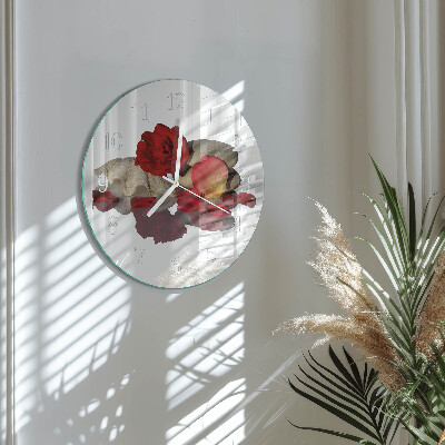 Round wall clock Rose Bowl