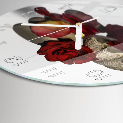 Round wall clock Rose Bowl