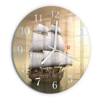 Round wall clock Ship