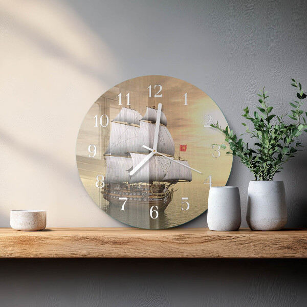 Round wall clock Ship