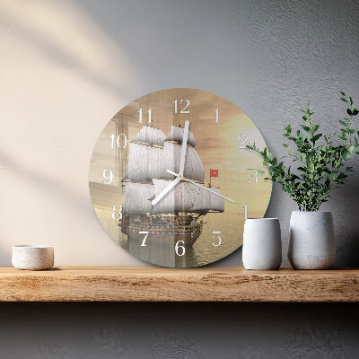 Round wall clock Ship