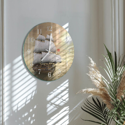 Round wall clock Ship