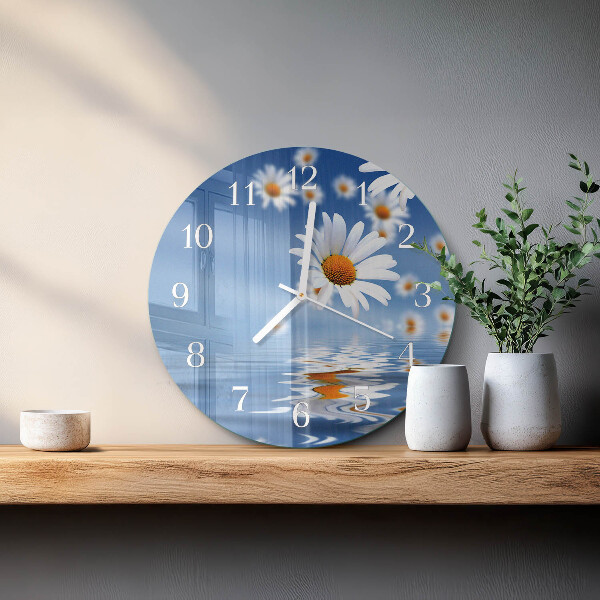 Round wall clock Flower