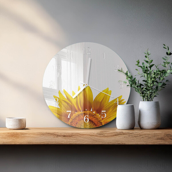 Round wall clock Flower