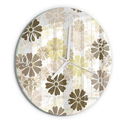Round wall clock Floral Art