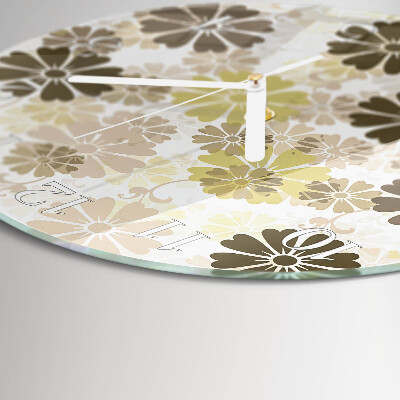 Round wall clock Floral Art