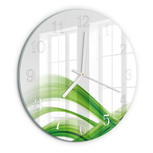 Round wall clock Abstract Wave