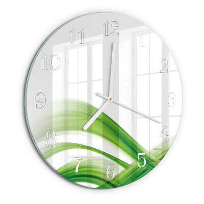 Round wall clock Abstract Wave