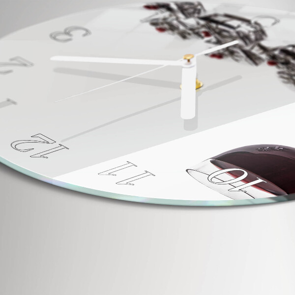 Round wall clock Wine glass