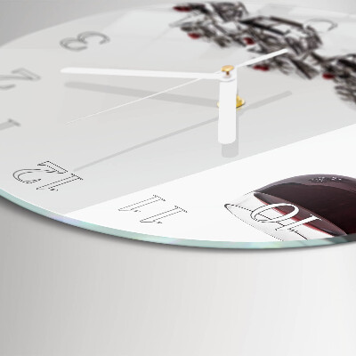 Round wall clock Wine glass