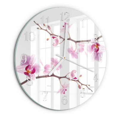 Round wall clock Orchid