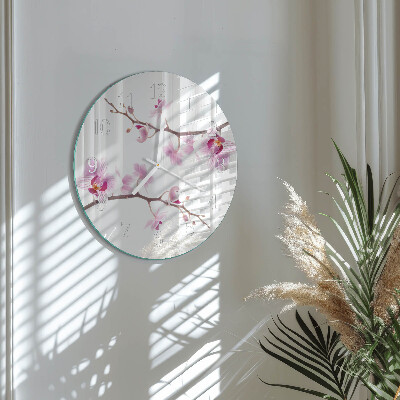 Round wall clock Orchid