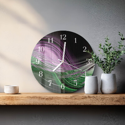 Round wall clock Abstract Art