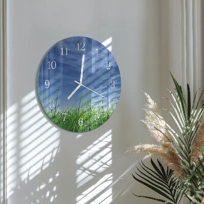 Round wall clock Grass
